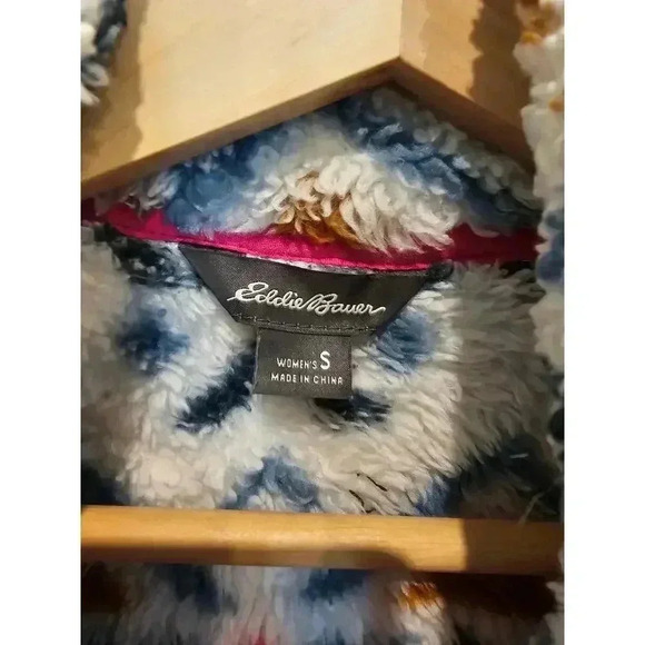 Eddie Bauer Southwestern Aztec 1/2 Zip Sherpa Fleece Pullover Jacket Small - Picture 4 of 4